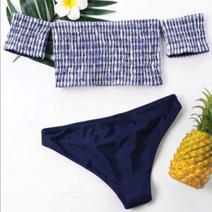 Gingham bathing suit